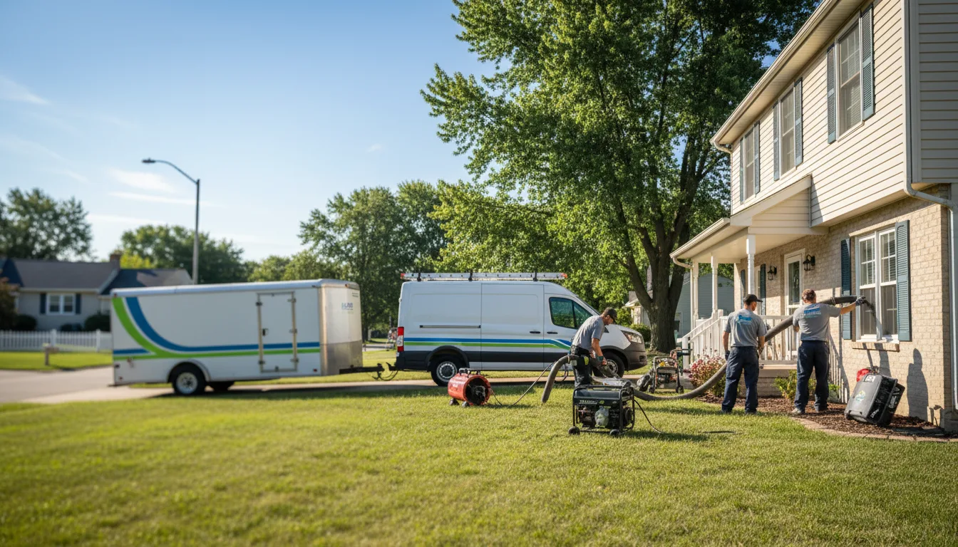 Flooded Basement Restoration And Cleanup With Repair in Gas, KS near me